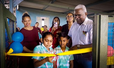 Staatsolie funds a new care classroom for O.S. Skroetjieweg in Nickerie.